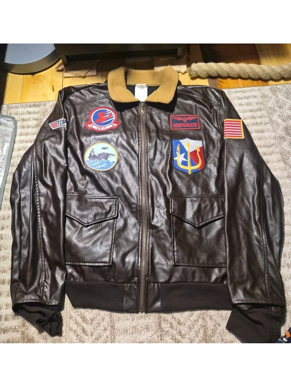 Top Gun Maverick Bomber Jacket Adult L Spirit Flight Coat